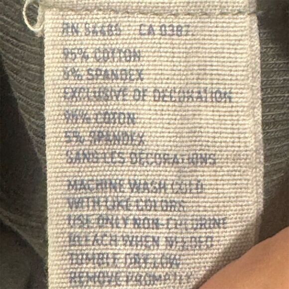 Y2K American Eagle Charcoal Gray Ribbed Henley Tee L Fitted Button 00s Preppy - Picture 9 of 9